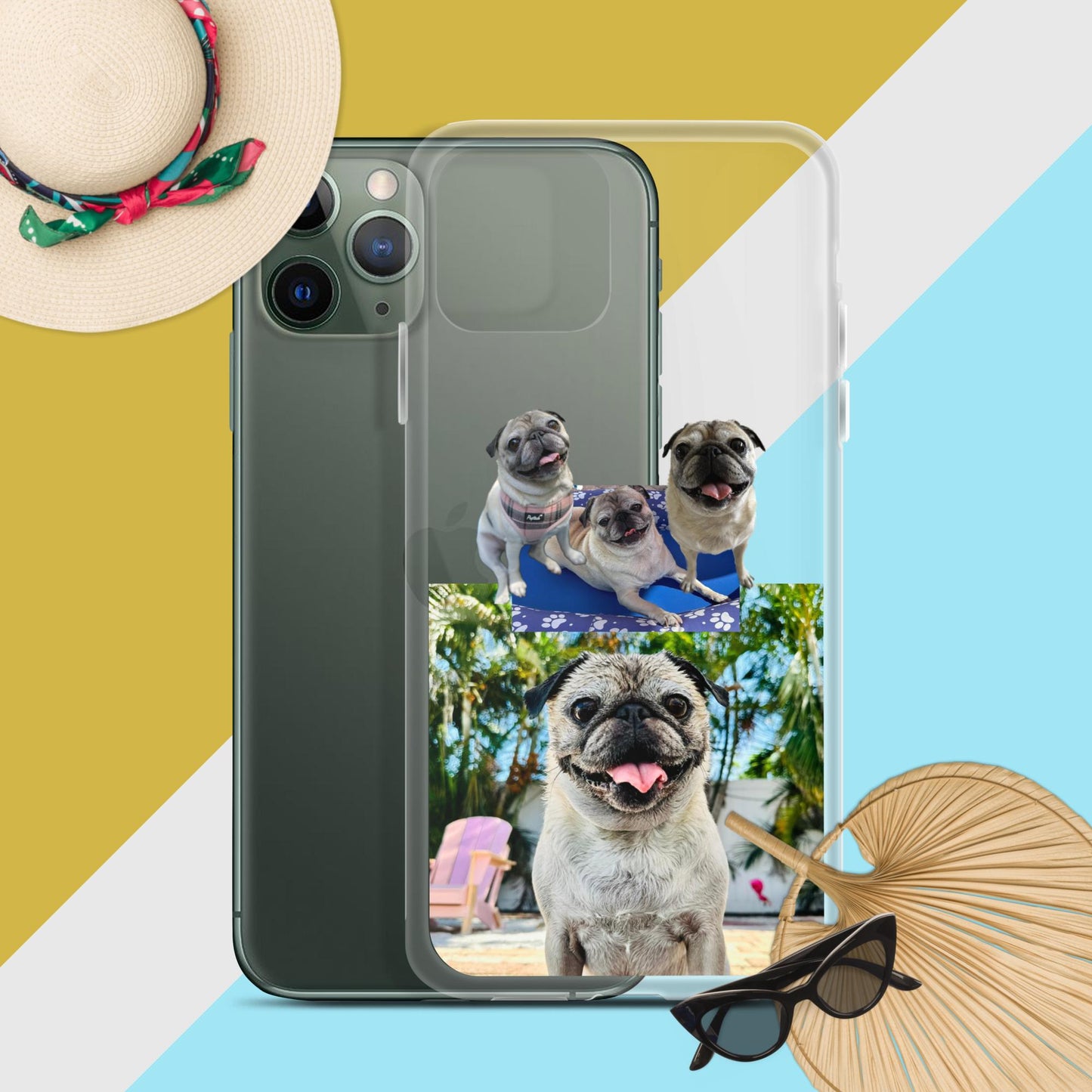 Tudi the Adventure Pug Clear Case for iPhone®