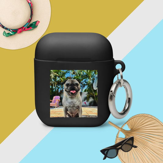 Tudi the Adventure Pug Rubber Case for AirPods®