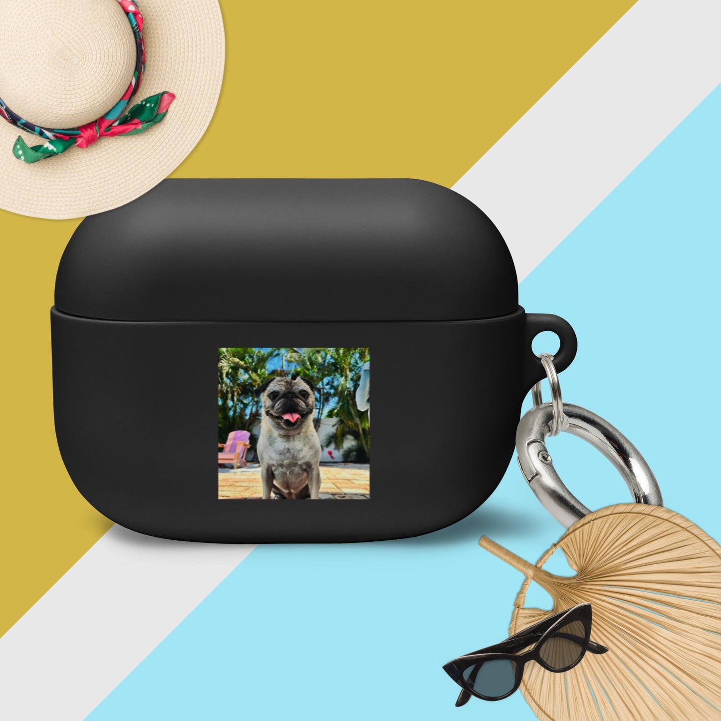 Tudi the Adventure Pug Rubber Case for AirPods®