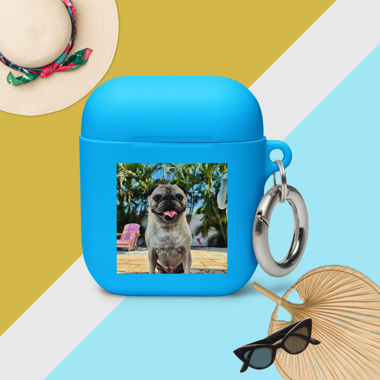 Tudi the Adventure Pug Rubber Case for AirPods®