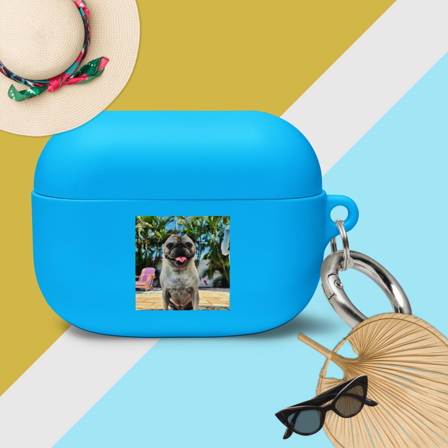 Tudi the Adventure Pug Rubber Case for AirPods®