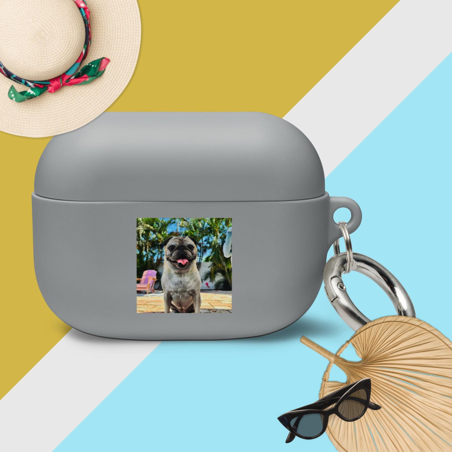 Tudi the Adventure Pug Rubber Case for AirPods®