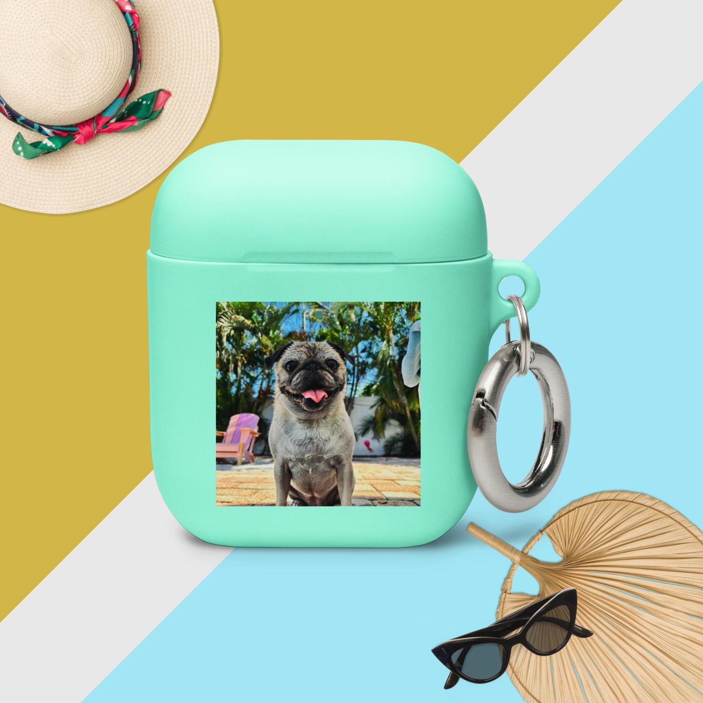 Tudi the Adventure Pug Rubber Case for AirPods®