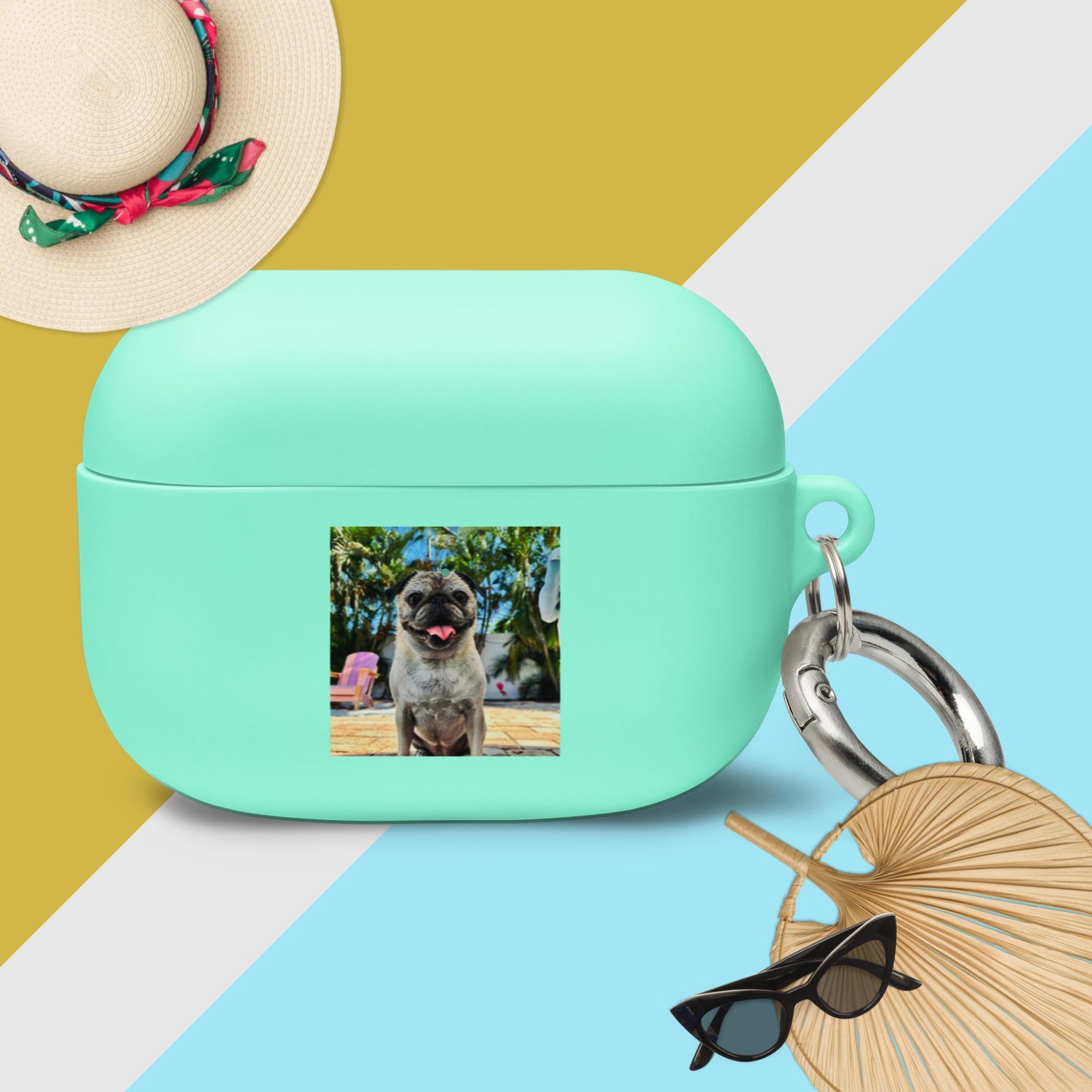 Tudi the Adventure Pug Rubber Case for AirPods®