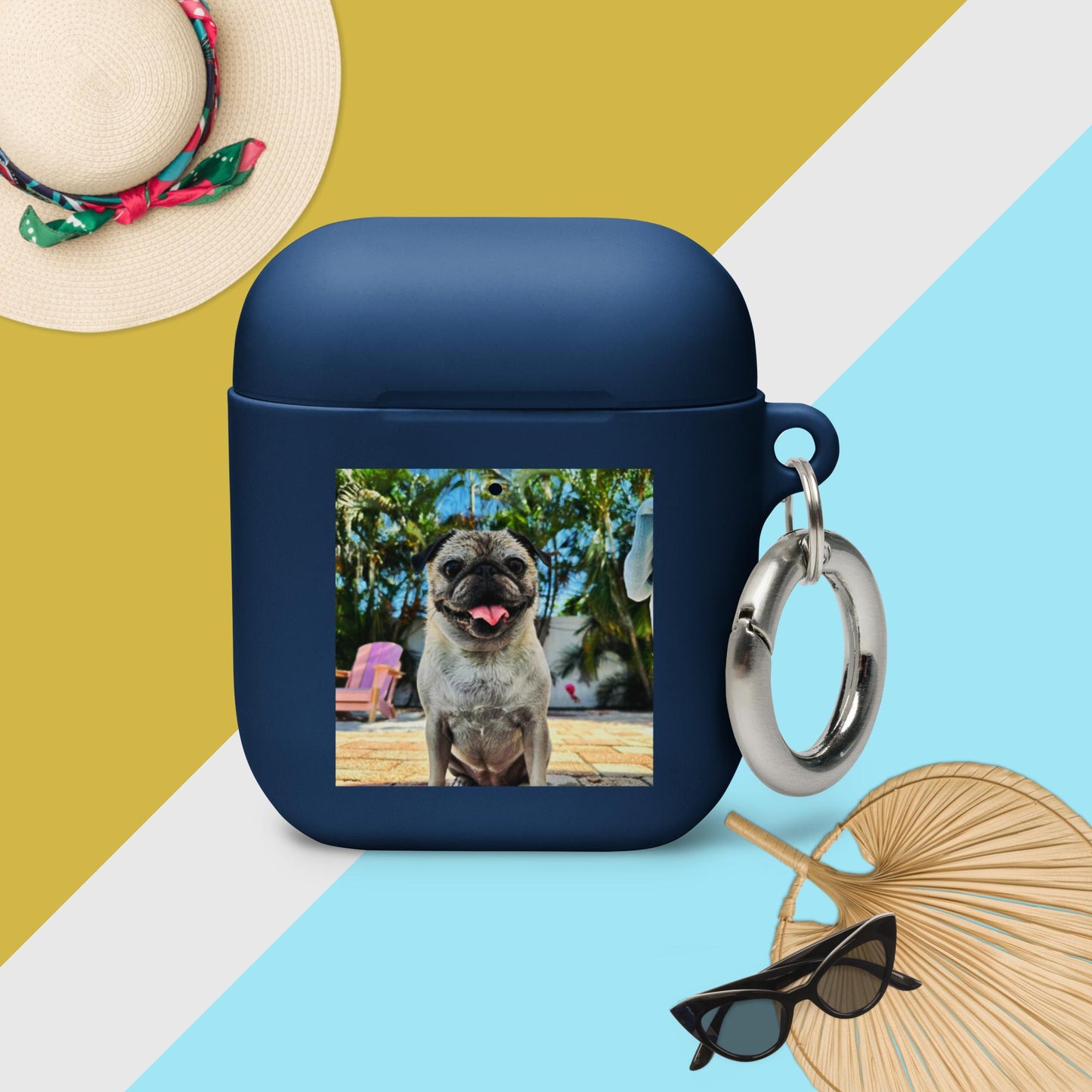 Tudi the Adventure Pug Rubber Case for AirPods®