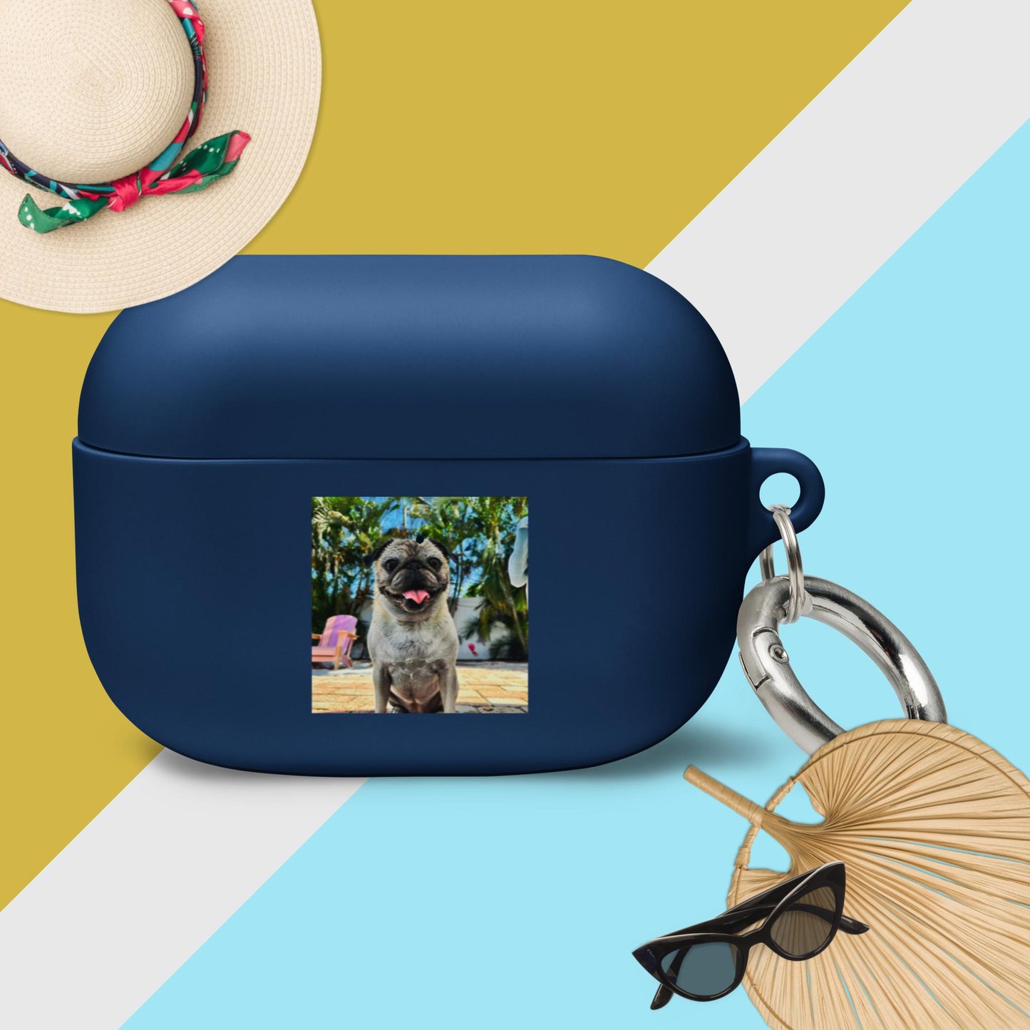 Tudi the Adventure Pug Rubber Case for AirPods®