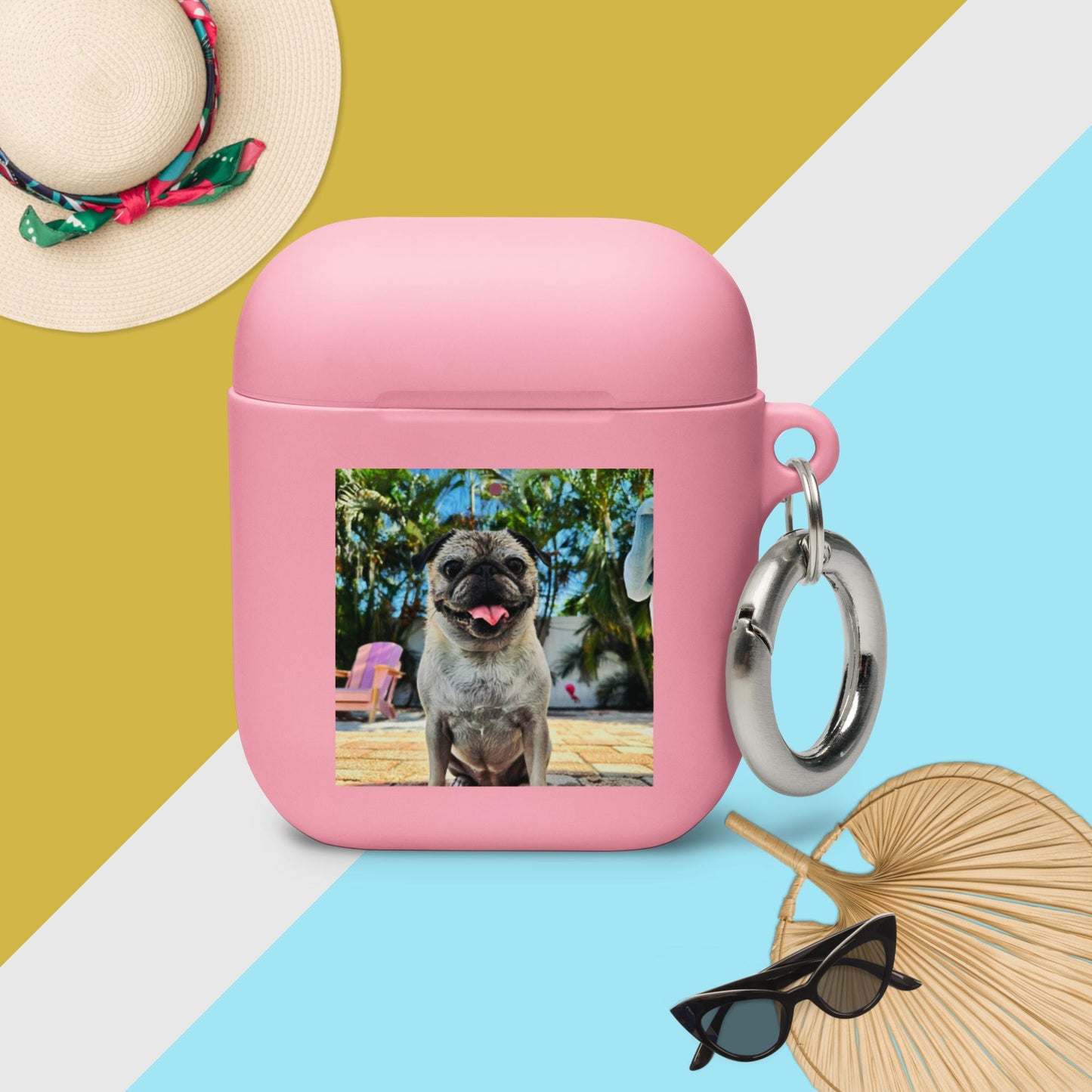 Tudi the Adventure Pug Rubber Case for AirPods®