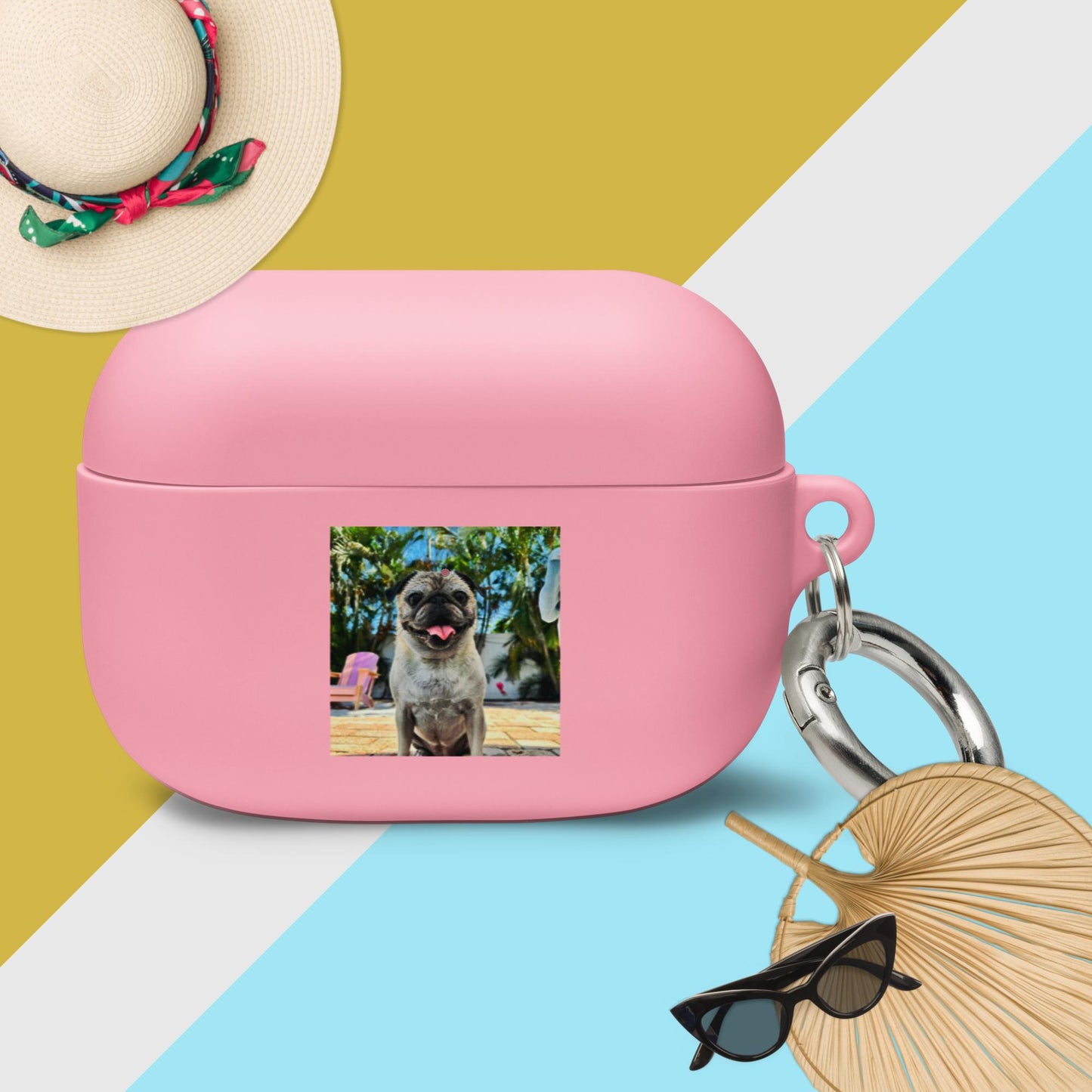 Tudi the Adventure Pug Rubber Case for AirPods®