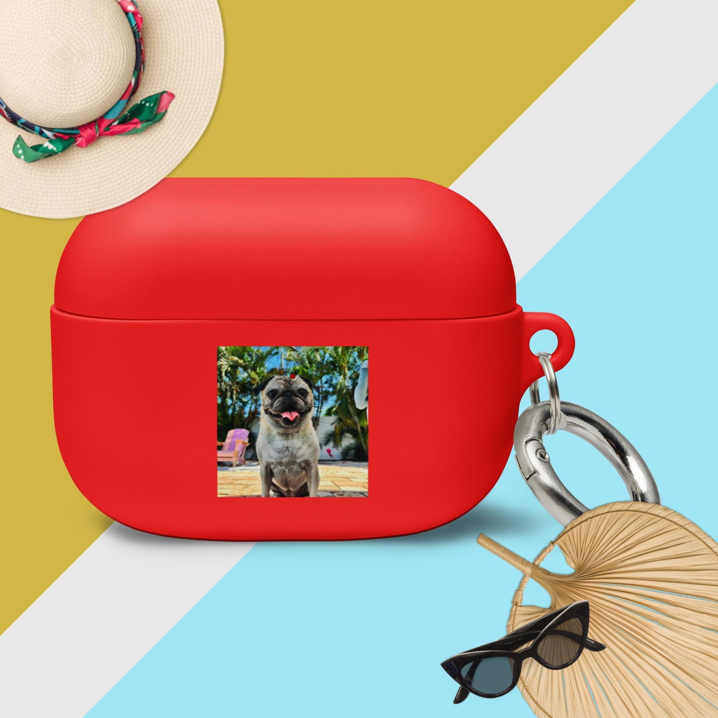 Tudi the Adventure Pug Rubber Case for AirPods®