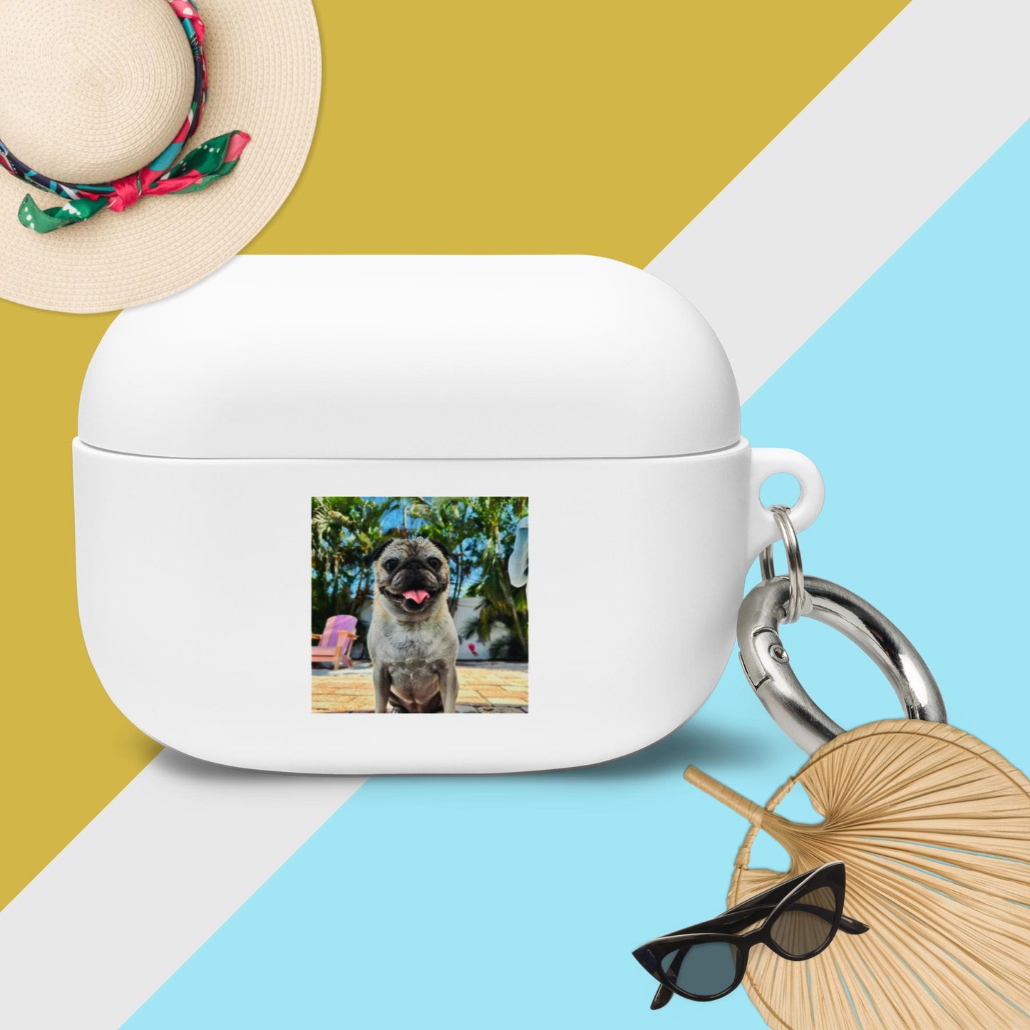 Tudi the Adventure Pug Rubber Case for AirPods®